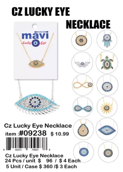 CZ Lucky Eye Necklace